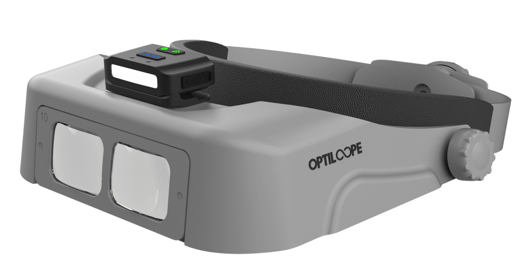 Optilထpe- LED Headband Magnifier Loupe